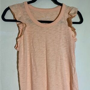 Peach Ruffle Sleeve Night Dress